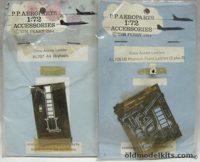 PP Aeroparts 1/72 US F-4 Phantom II and A-4 Skyhawk Crew Access Ladders - Bagged, AL728 AL707 plastic model kit